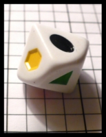 Dice : Dice - 10D - Koplow Color and Shape White and Multi Die - Troll and Toad Dec 2010